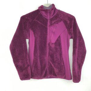 Columbia Womens S Raspberry By the Lake Plush Teddy Bear Fleece Zip Up Jacket